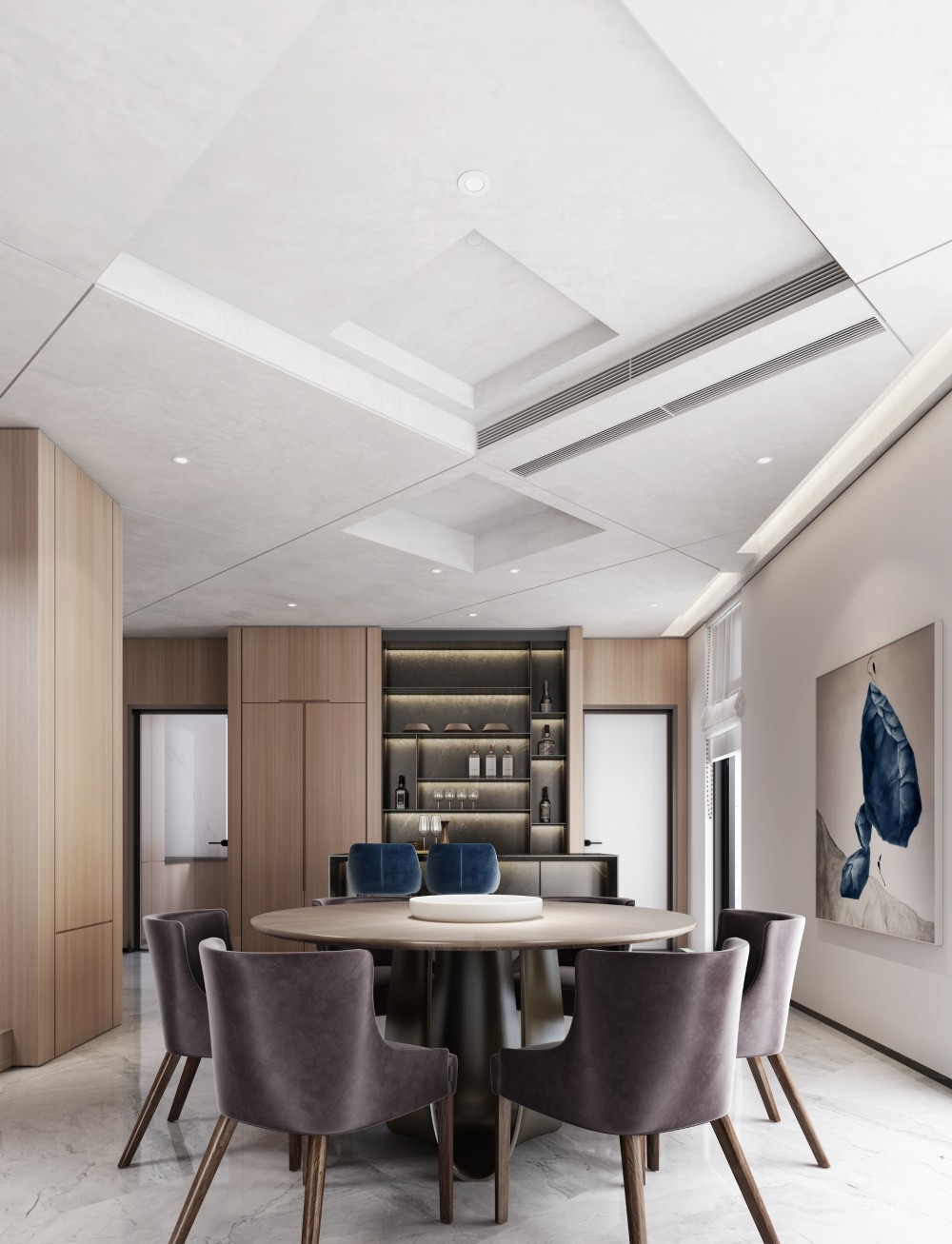 新中式風格別墅家裝案例效果圖-餐廳 新中式風格別墅家裝案例效果圖-餐廳