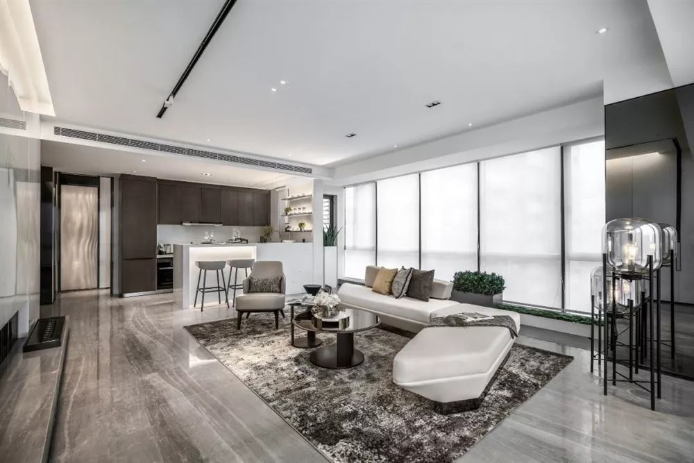 湛江市碧桂園盛世華府輕奢風格四居室裝修案例