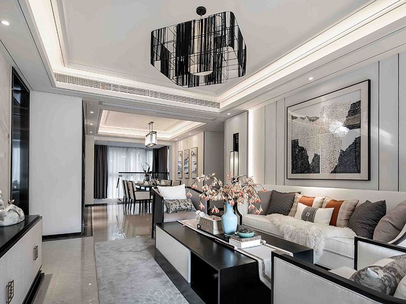 河源市東江水岸輕奢風格三居室裝修案例