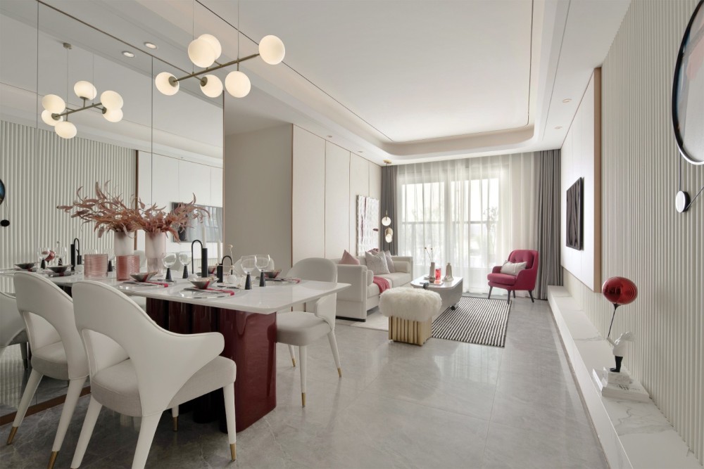 現(xiàn)代輕奢風(fēng)格室內(nèi)設(shè)計(jì)家裝案例-客餐廳 現(xiàn)代輕奢風(fēng)格室內(nèi)設(shè)計(jì)家裝案例-客餐廳
