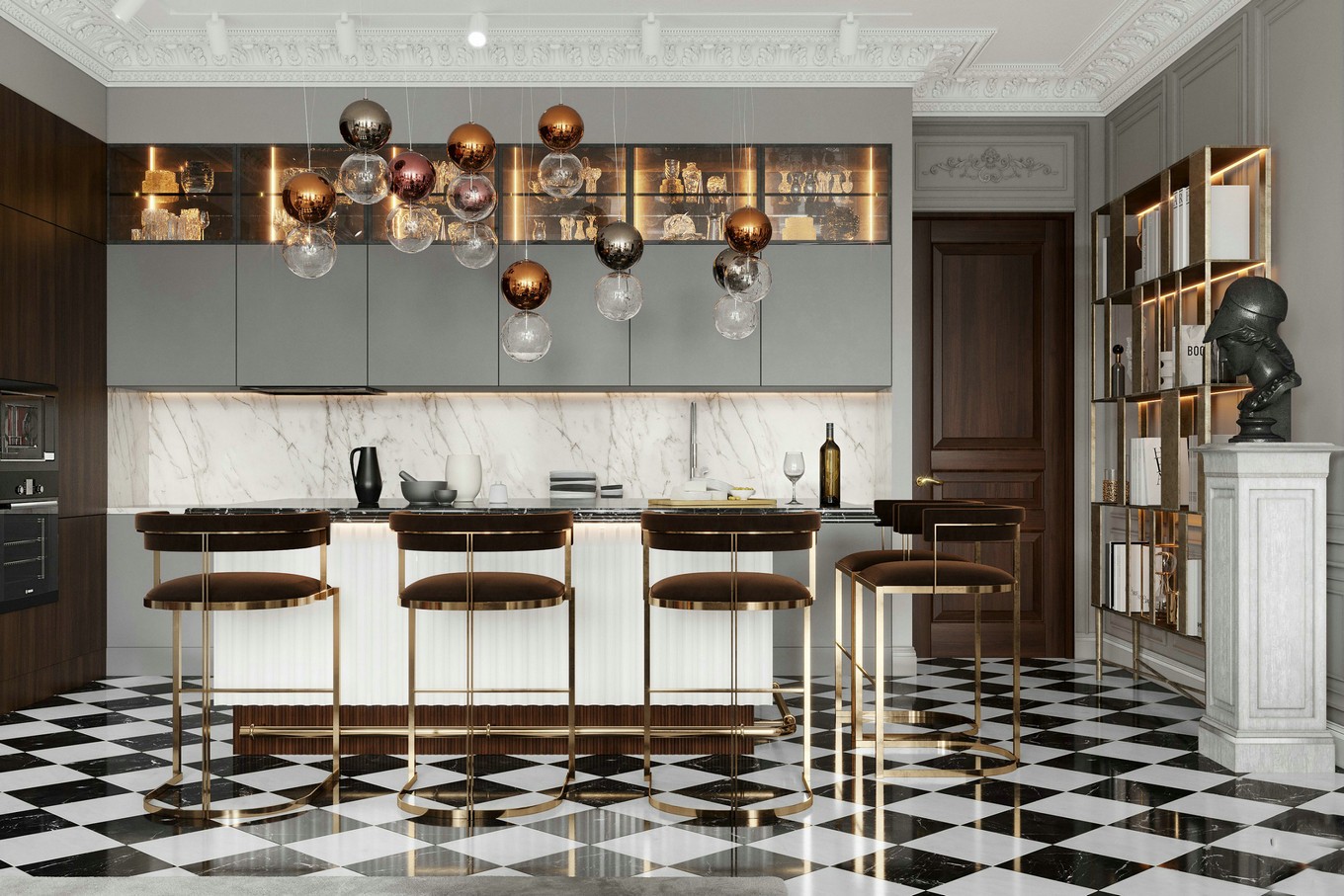 佛山裝修公司歐式風格室內裝修效果圖-廚房 佛山裝修公司歐式風格室內裝修效果圖-廚房