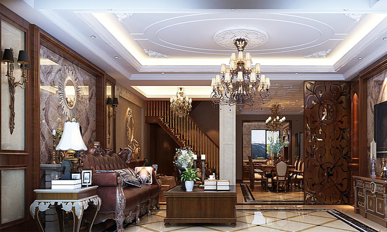 樂山市陽光&middot;玖著歐式風格復式裝修案例