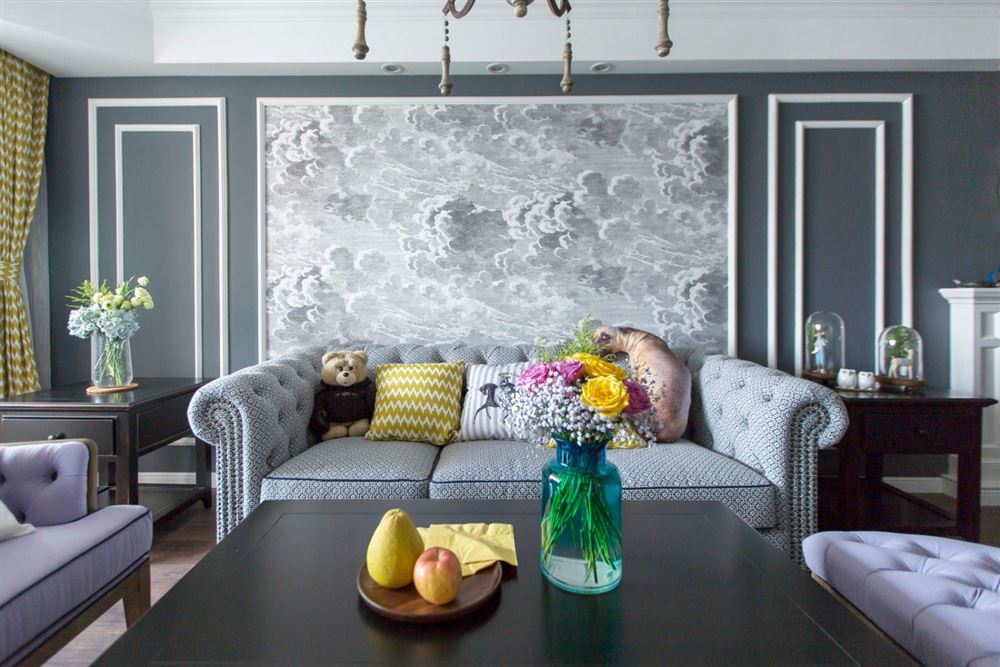 湛江市河濱豪庭美式風(fēng)格三居室裝修案例