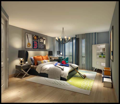 廣州市福今路小區現代風格三居室裝修案例