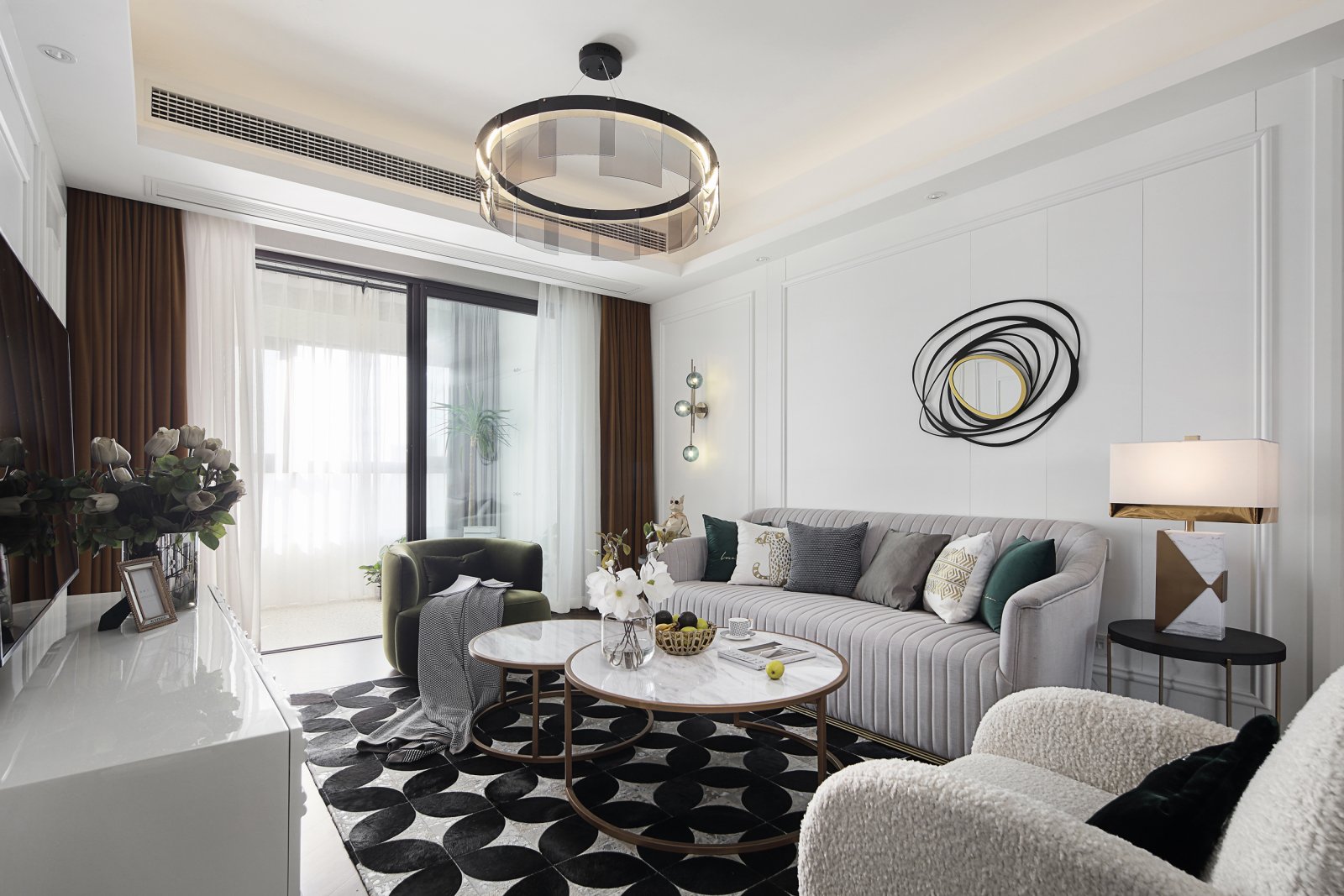 裝修案例輕奢風格室內裝修效果圖-客廳 裝修案例輕奢風格室內裝修效果圖-客廳