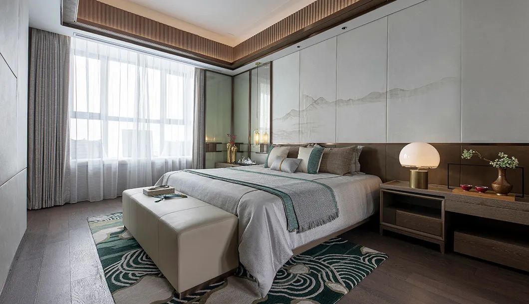 新中式風(fēng)格家裝設(shè)計(jì)復(fù)式裝修效果圖-臥室 新中式風(fēng)格家裝設(shè)計(jì)復(fù)式裝修效果圖-臥室