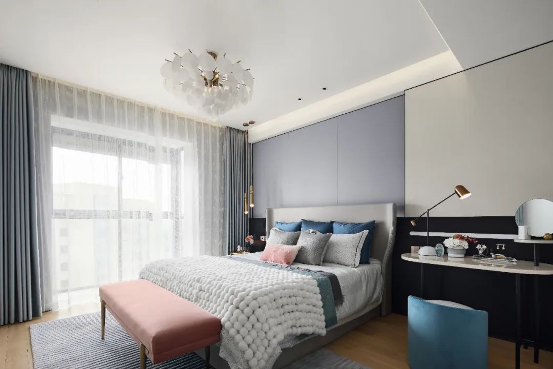現代輕奢風格室內設計家裝案例-主臥 現代輕奢風格室內設計家裝案例-主臥