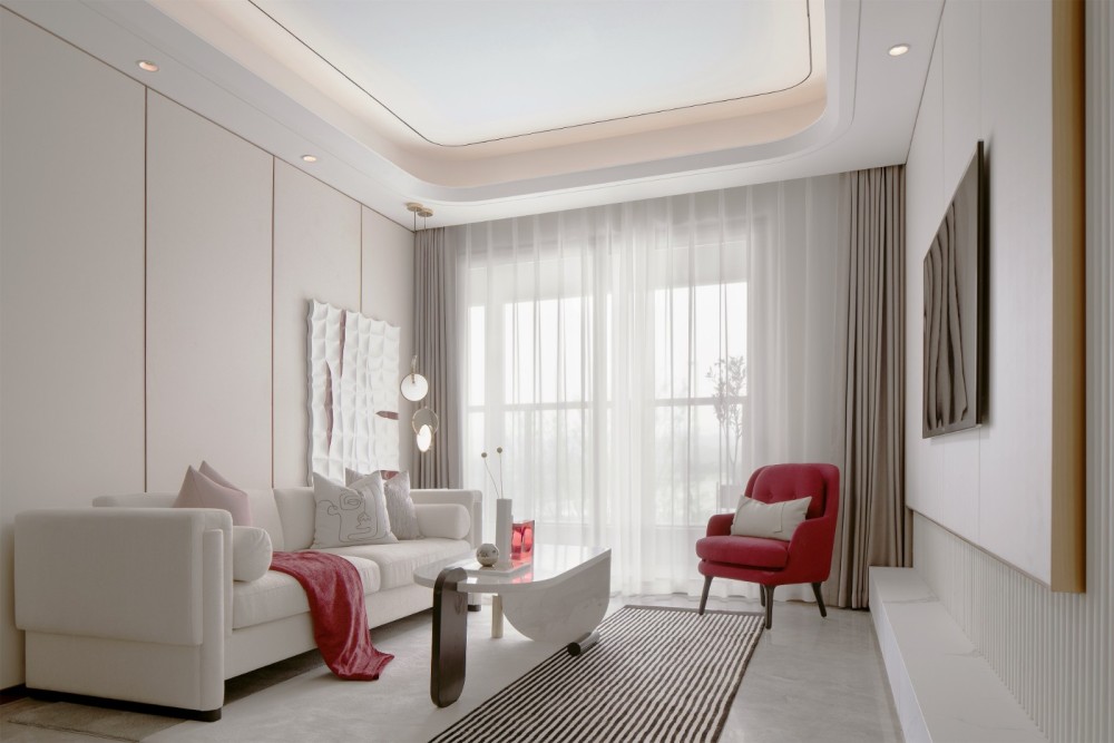 現(xiàn)代輕奢風(fēng)格室內(nèi)設(shè)計(jì)家裝案例-客廳 現(xiàn)代輕奢風(fēng)格室內(nèi)設(shè)計(jì)家裝案例-客廳