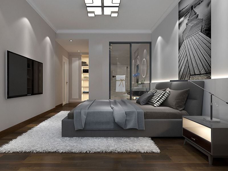 自貢市晨光塔山家屬大院現代簡約風格平層裝修案例