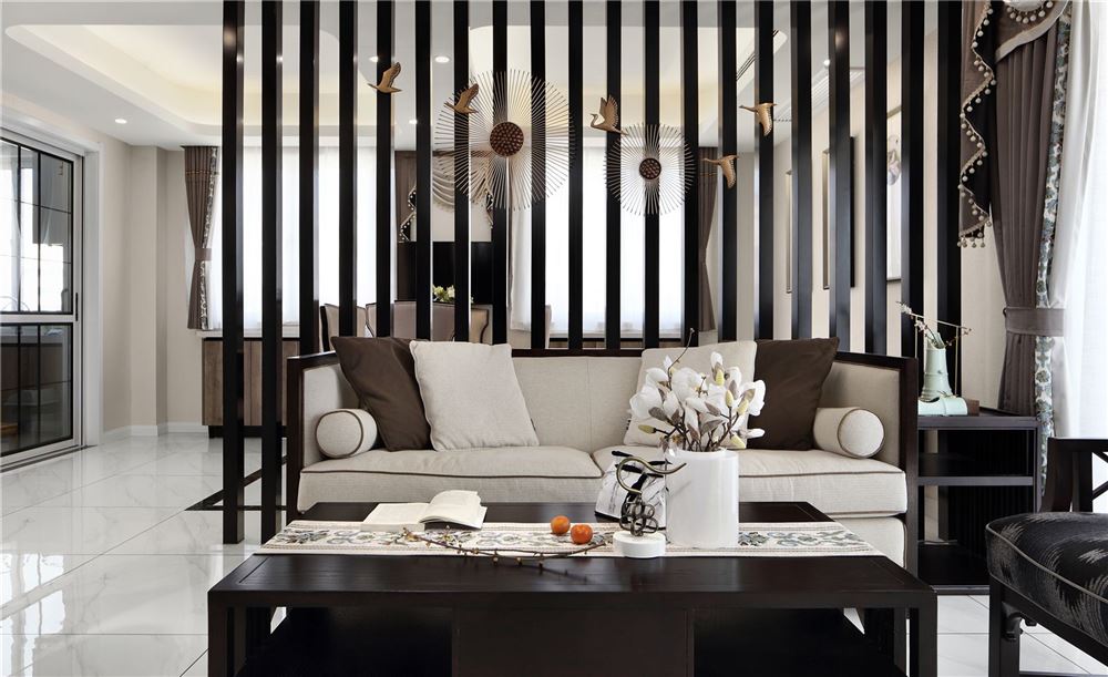 江門市德信園新中式風格四居室裝修案例