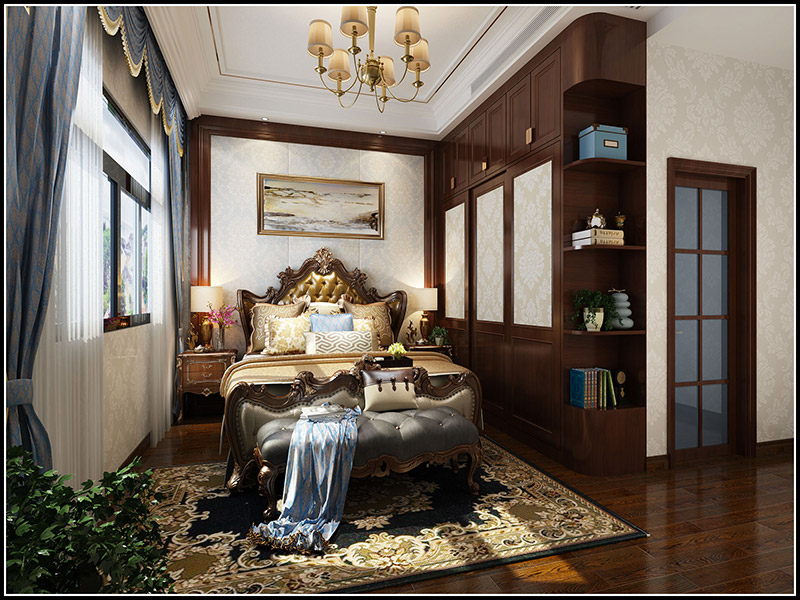 歐式風格別墅裝修設計效果圖-南海灣別墅四層500平米-別墅裝修設計臥室 歐式風格別墅裝修設計效果圖-南海灣別墅四層500平米-別墅裝修設計臥室