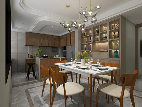 茂名市東恒新城歐式風(fēng)格二居室裝修案例