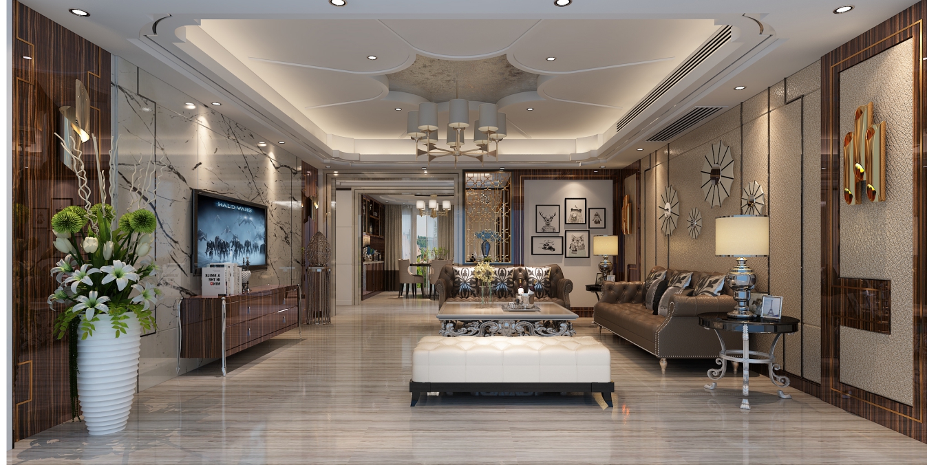 德陽市電信小區(qū)歐式風(fēng)格五居室裝修案例