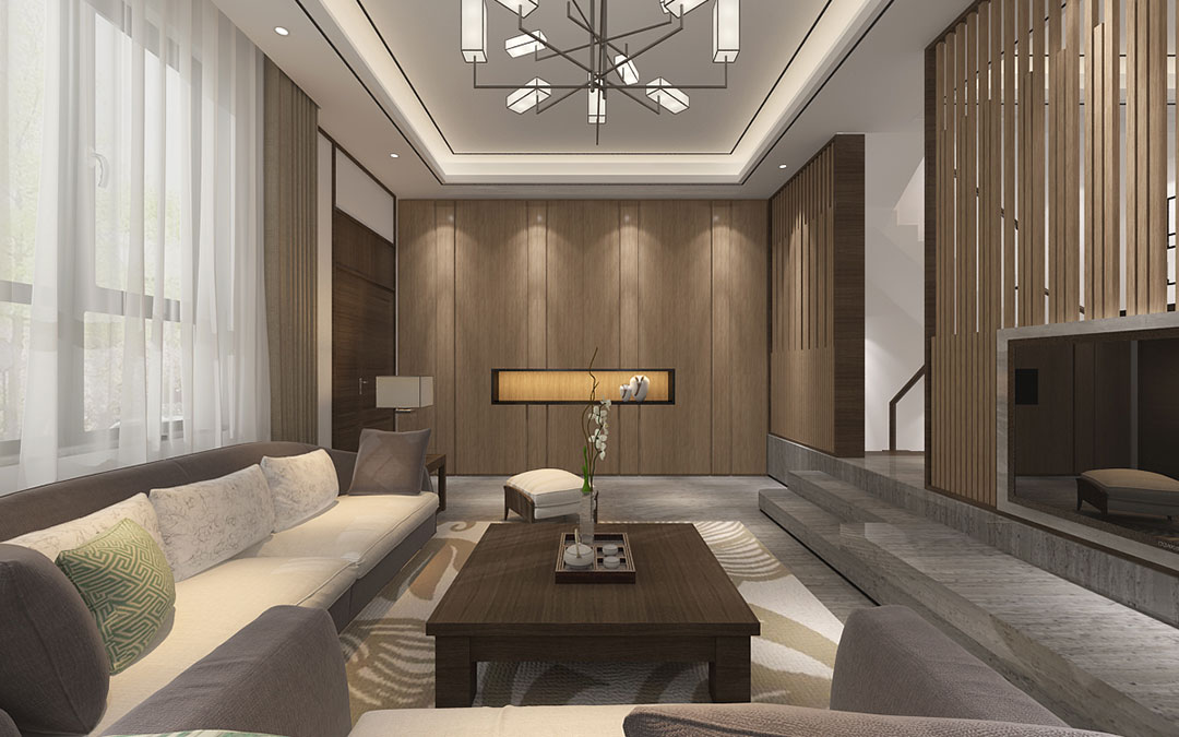 新中式風(fēng)格別墅室內(nèi)設(shè)計(jì)家裝案例-客廳 新中式風(fēng)格別墅室內(nèi)設(shè)計(jì)家裝案例-客廳