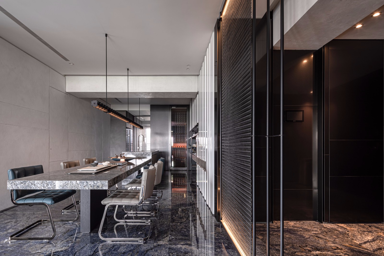 裝修案例現代風格別墅裝修效果圖-餐廳 裝修案例現代風格別墅裝修效果圖-餐廳