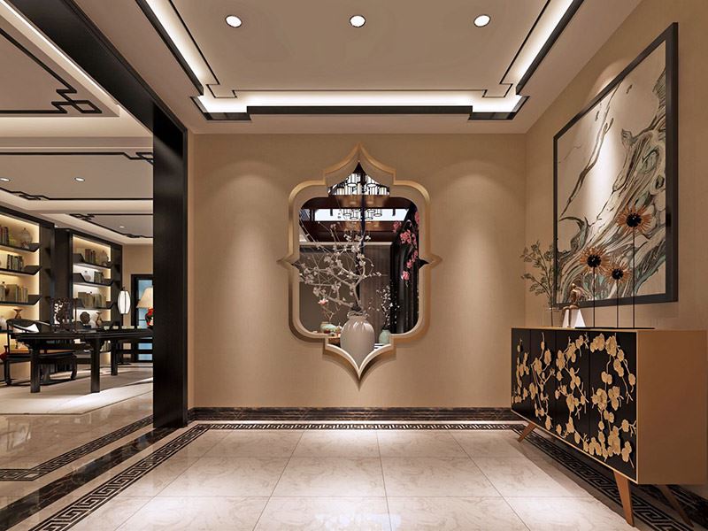 自貢市晨光三廠宿舍新中式風格別墅裝修案例