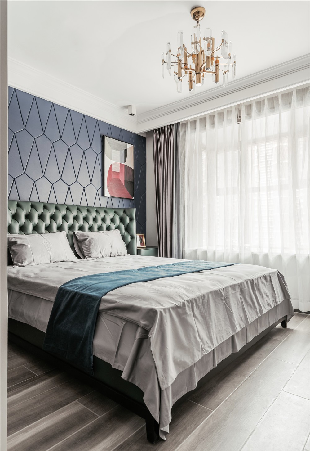 現代輕奢風格家裝設計室內裝修效果圖-臥室 現代輕奢風格家裝設計室內裝修效果圖-臥室