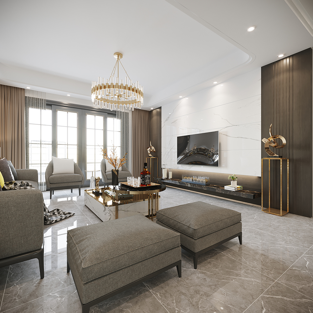 萬象江山二期四居190平米現代前衛風格裝修案例-客廳 萬象江山二期四居190平米現代前衛風格裝修案例-客廳