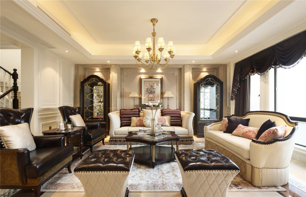 江門市世茂碧海銀湖歐式風格別墅裝修案例