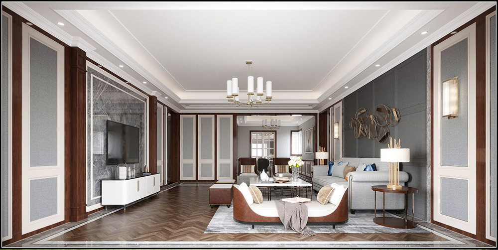 簡美風格室內裝修效果圖-九溪墅四居140平米-客廳 簡美風格室內裝修效果圖-九溪墅四居140平米-客廳