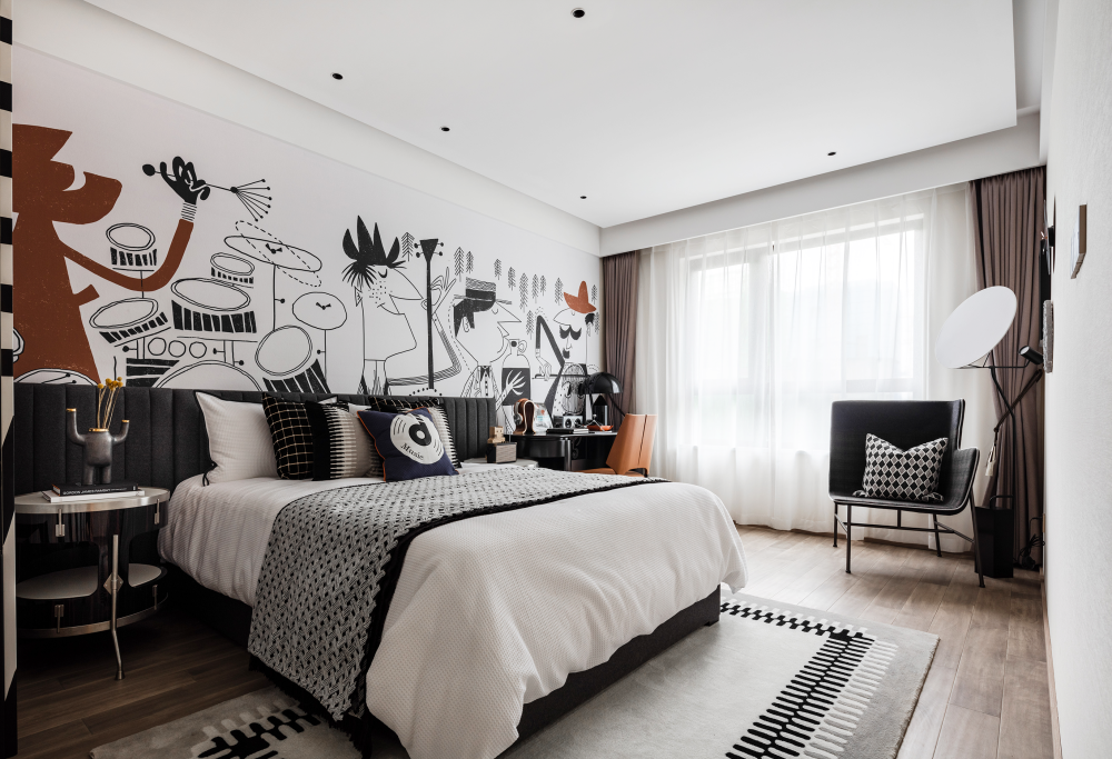 現代簡約風格室內設計家裝案例-次臥 現代簡約風格室內設計家裝案例-次臥