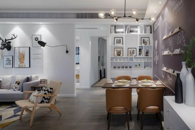 廣州裝修公司北歐風格室內裝修效果圖-餐廳 廣州裝修公司北歐風格室內裝修效果圖-餐廳