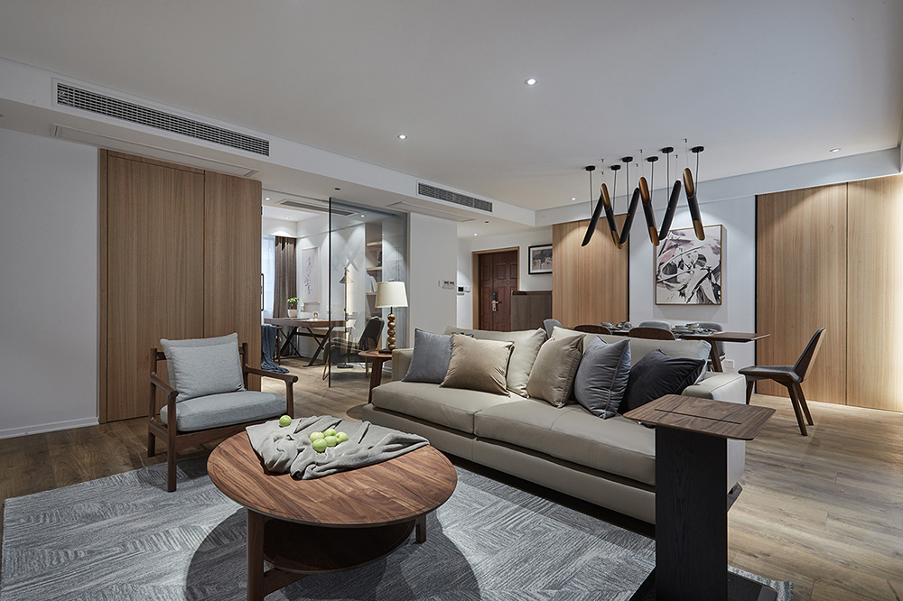 南寧綠地中央廣場三居125平米輕奢風格室內裝修案例-客餐廳 南寧綠地中央廣場三居125平米輕奢風格室內裝修案例-客餐廳