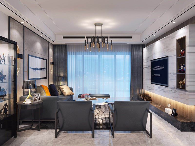 佛山市招商依云國際現(xiàn)代簡約風格三居室裝修案例