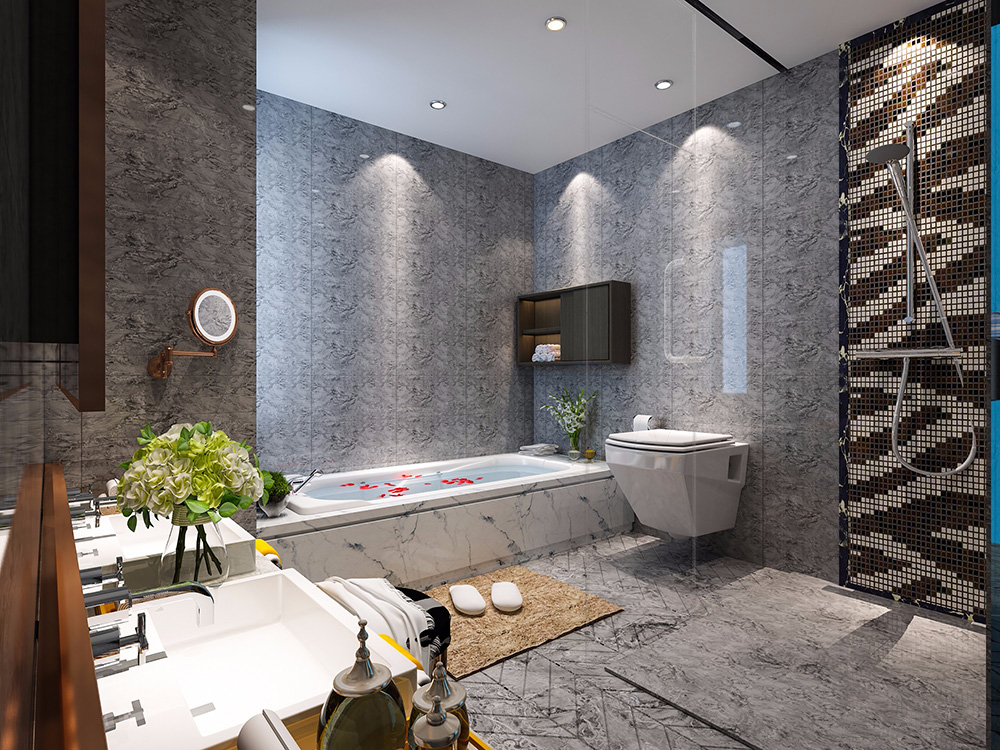 東方神韻新中式別墅裝修效果圖-順德碧桂園豪園別墅310平米-別墅衛生間 東方神韻新中式別墅裝修效果圖-順德碧桂園豪園別墅310平米-別墅衛生間