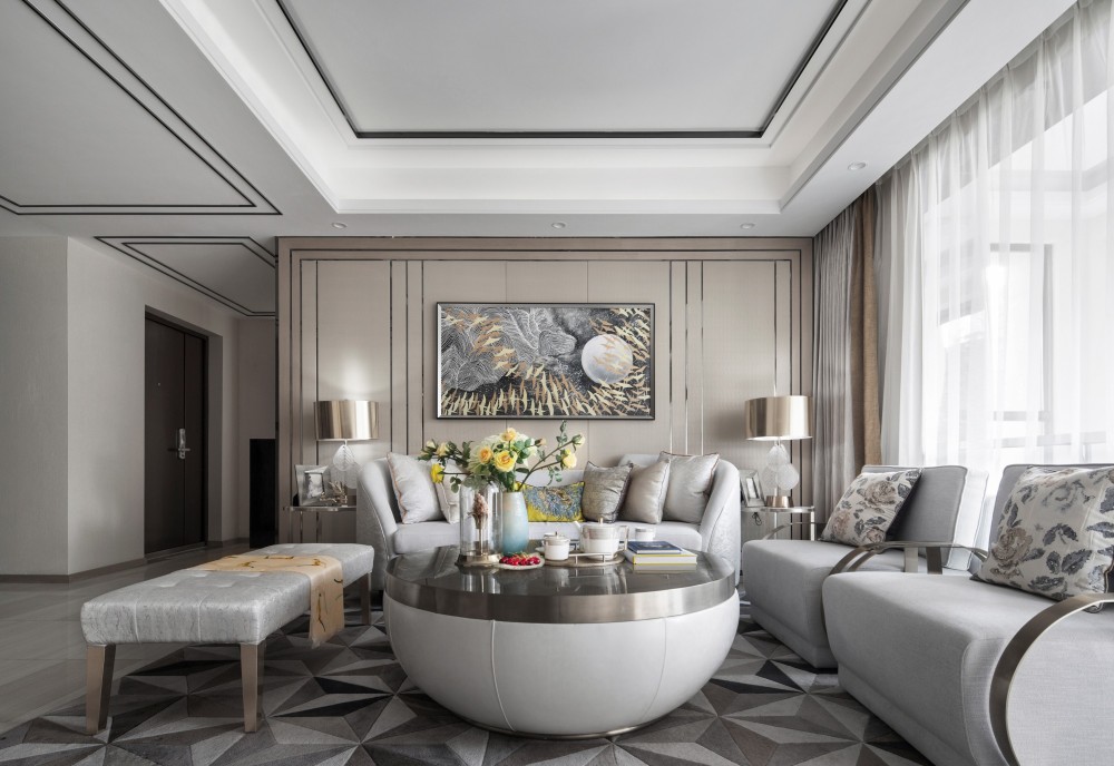 現代輕奢風格室內設計家裝案例-客廳 現代輕奢風格室內設計家裝案例-客廳