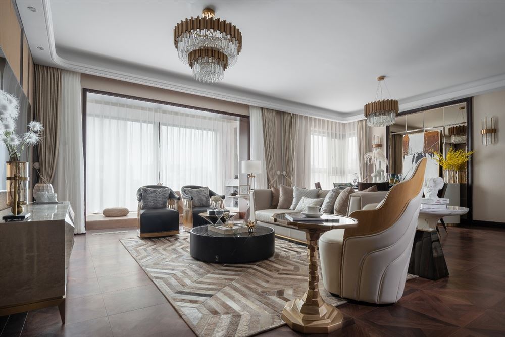 江門市名門壹號現代簡約風格四居室裝修案例