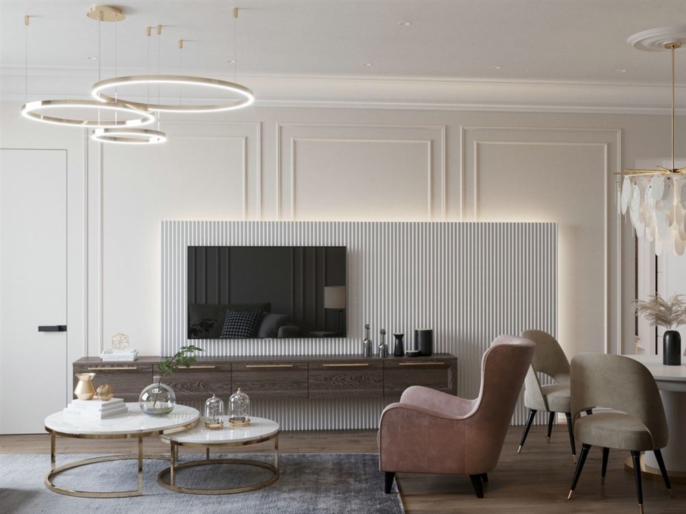 陽江市京源上景輕奢風格三居室裝修案例