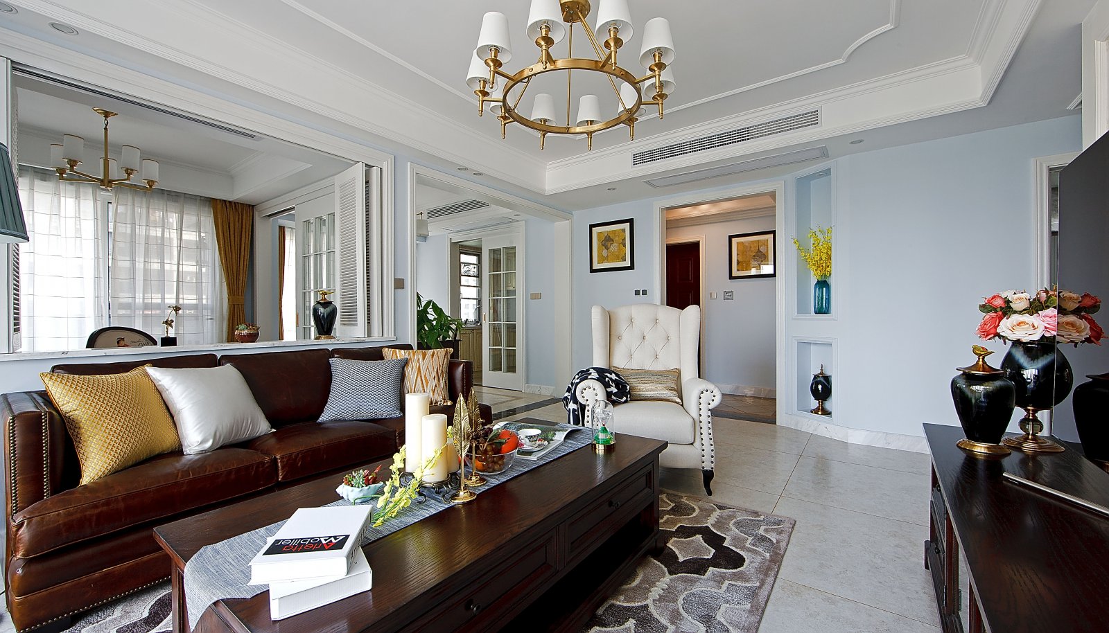 裝修案例簡(jiǎn)約美式風(fēng)格室內(nèi)裝修效果圖-客廳 裝修案例簡(jiǎn)約美式風(fēng)格室內(nèi)裝修效果圖-客廳