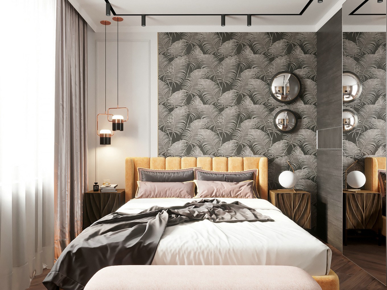 裝修公司歐式輕奢風(fēng)格室內(nèi)裝修效果圖-臥室 裝修公司歐式輕奢風(fēng)格室內(nèi)裝修效果圖-臥室