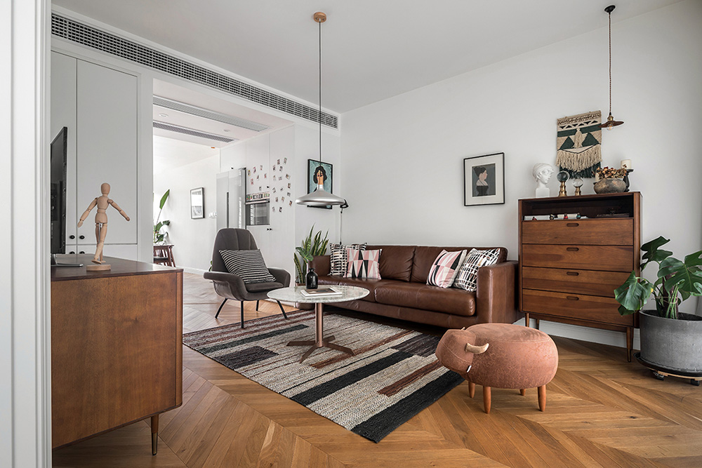 原木北歐風室內設計，帶著年輕人奮斗上進心裝飾的溫馨小窩-客廳