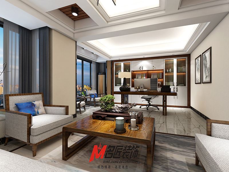 揭陽市碧水云天現代風格辦公空間裝修案例