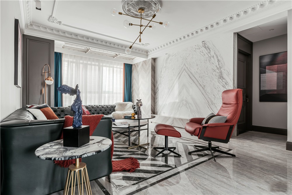 現代輕奢風格家裝設計室內裝修效果圖-客廳 現代輕奢風格家裝設計室內裝修效果圖-客廳