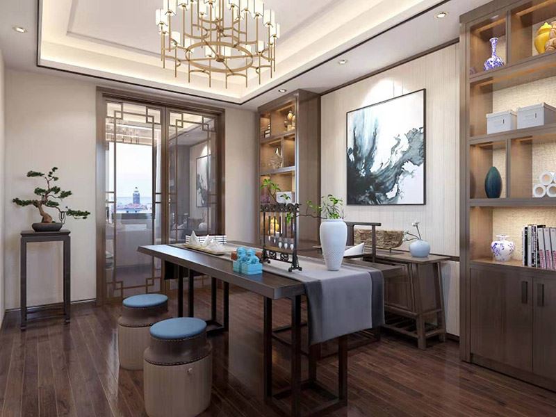 昭通市華南大廈新中式風格別墅裝修案例