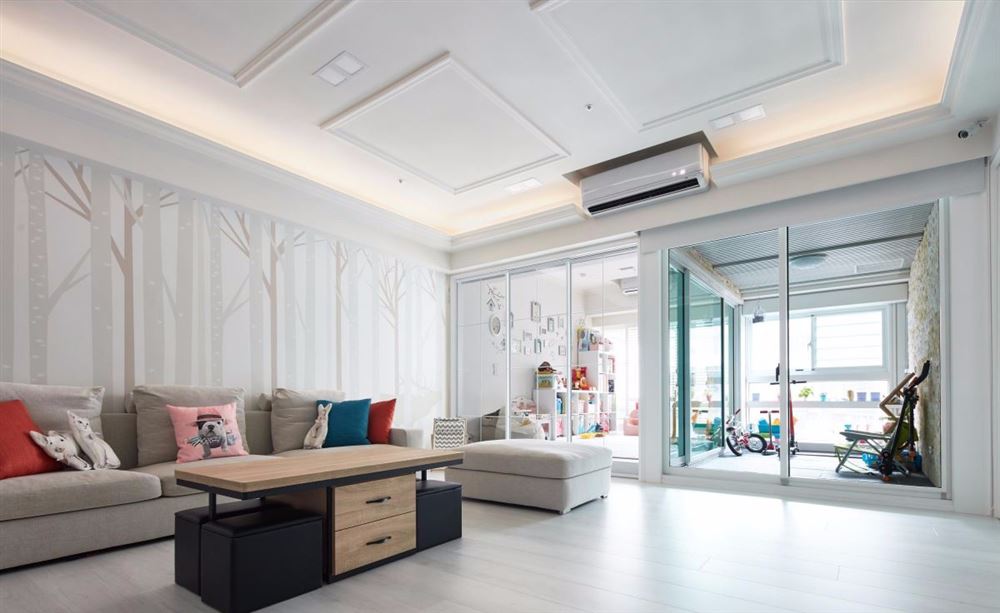 江門市柏麗灣美式風格三居室裝修案例