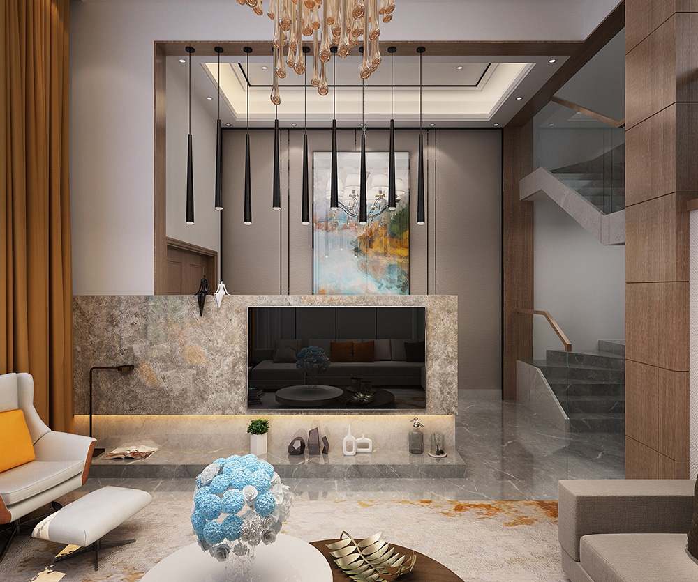 輕奢風格別墅裝修設計效果圖-碧桂園翠錦豪庭別墅470平米-別墅背景墻裝修設計 輕奢風格別墅裝修設計效果圖-碧桂園翠錦豪庭別墅470平米-別墅背景墻裝修設計