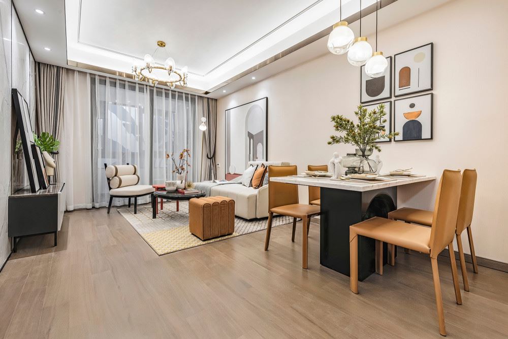 佛山市旭輝江山現(xiàn)代簡約風格三居室裝修案例