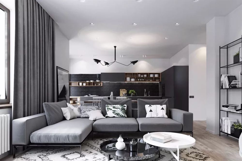 佛山市綠地&middot;拾野川現代簡約風格復式裝修案例