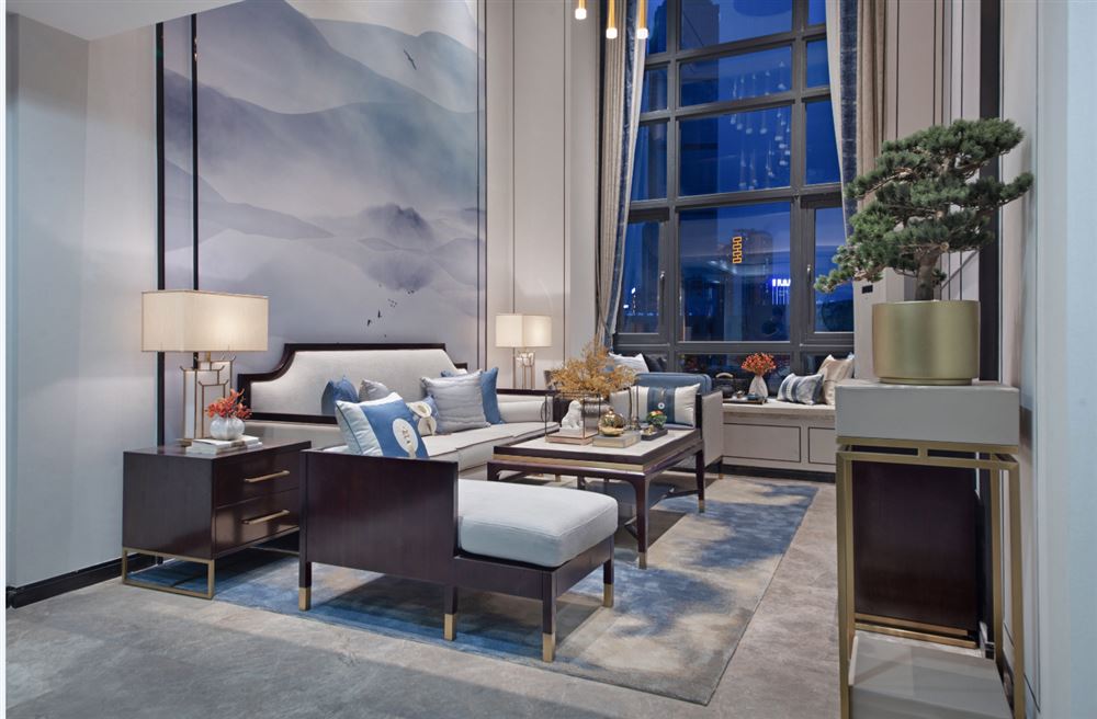 廣州市鴻成&middot;珠江玥新中式風(fēng)格三居室裝修案例