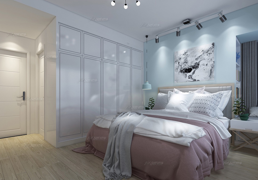 綠地璀璨天城三居135平米北歐風格裝修案例-主臥 綠地璀璨天城三居135平米北歐風格裝修案例-主臥