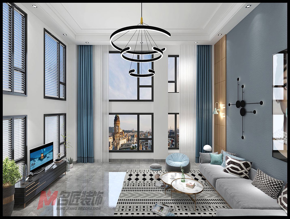 南湖花園別墅360平米北歐風(fēng)格裝修案例-客廳 南湖花園別墅360平米北歐風(fēng)格裝修案例-客廳