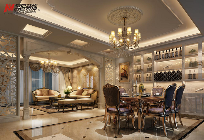 淮安市億力未來(lái)城歐式風(fēng)格四居室裝修案例