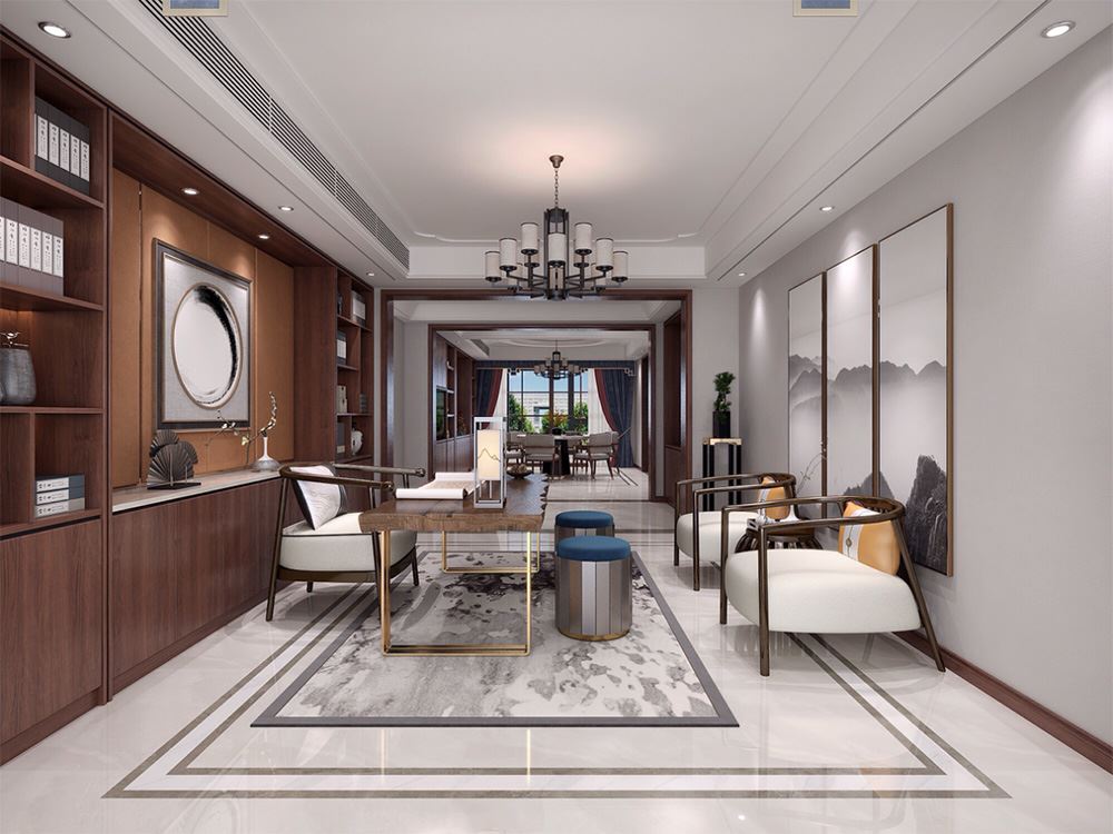 連云港市碧桂園&middot;玖璽臺新中式風格別墅裝修案例