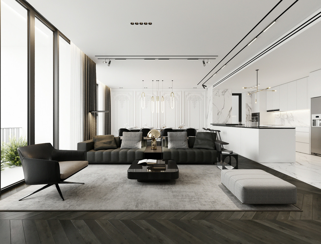 佛山裝修公司現(xiàn)代輕奢風格室內(nèi)裝修效果圖-客廳 佛山裝修公司現(xiàn)代輕奢風格室內(nèi)裝修效果圖-客廳