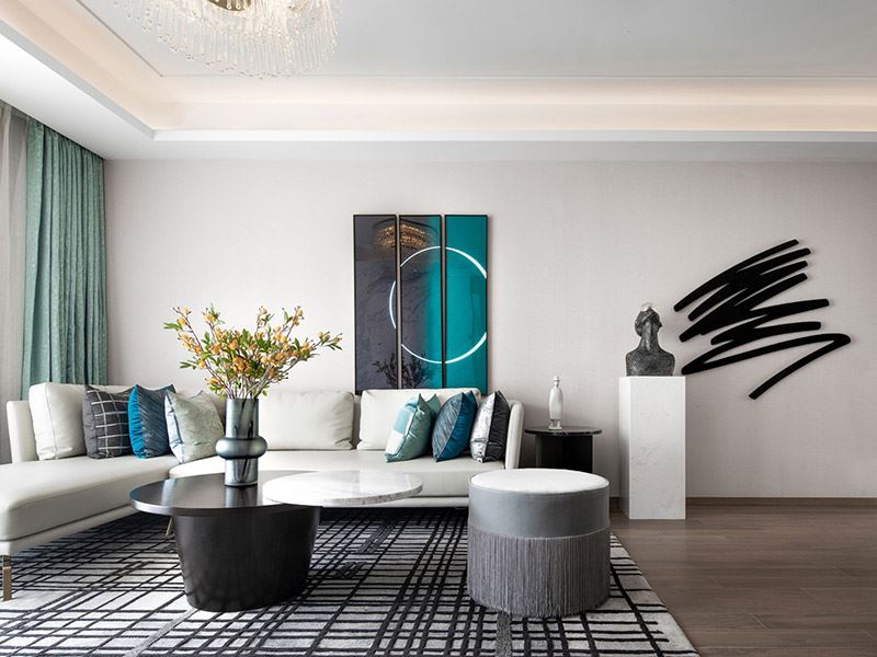 河源市博美皇家花園現代簡約風格三居室裝修案例