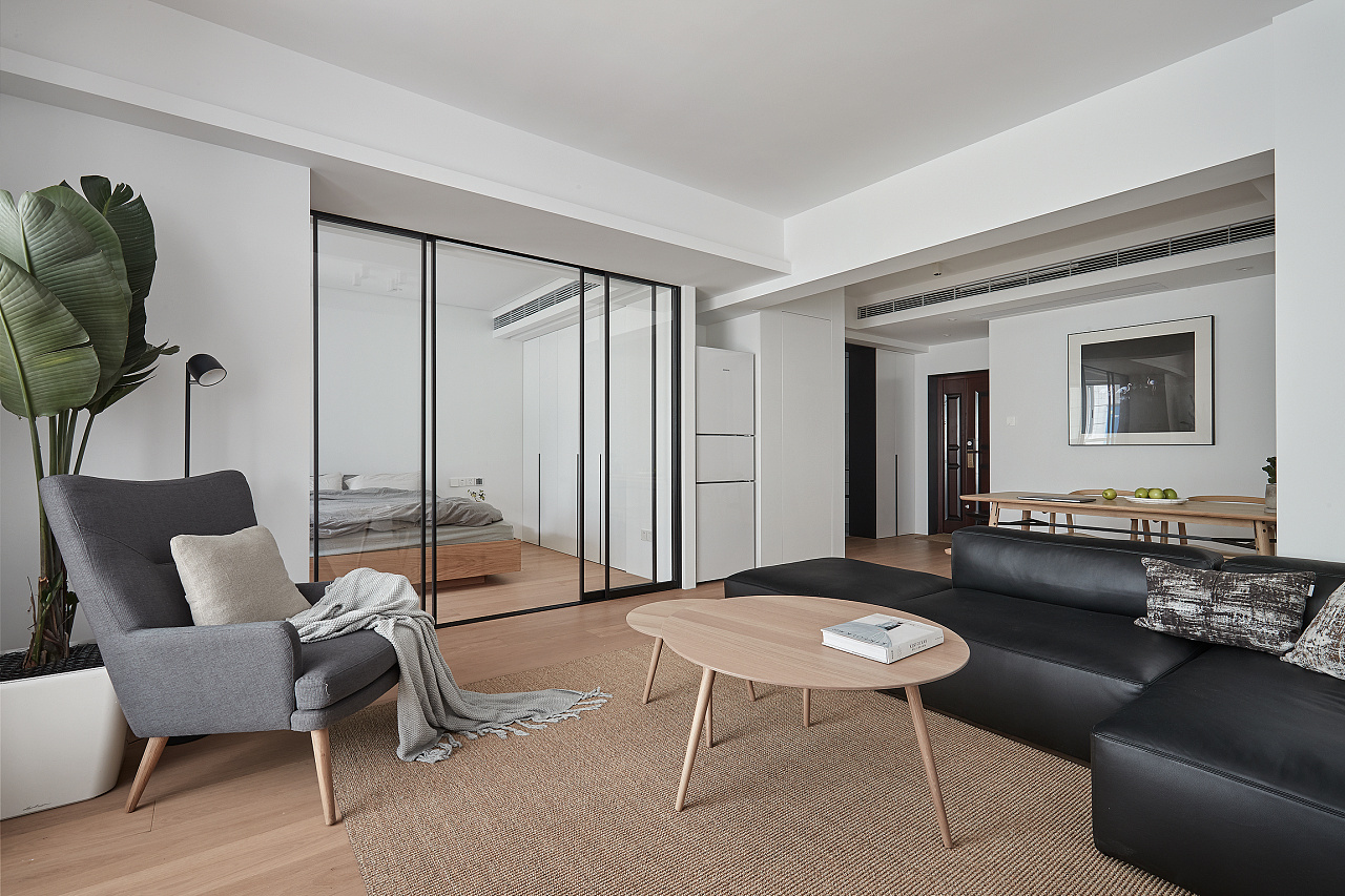 現(xiàn)代極簡風格室內(nèi)家裝案例效果圖-客廳 現(xiàn)代極簡風格室內(nèi)家裝案例效果圖-客廳